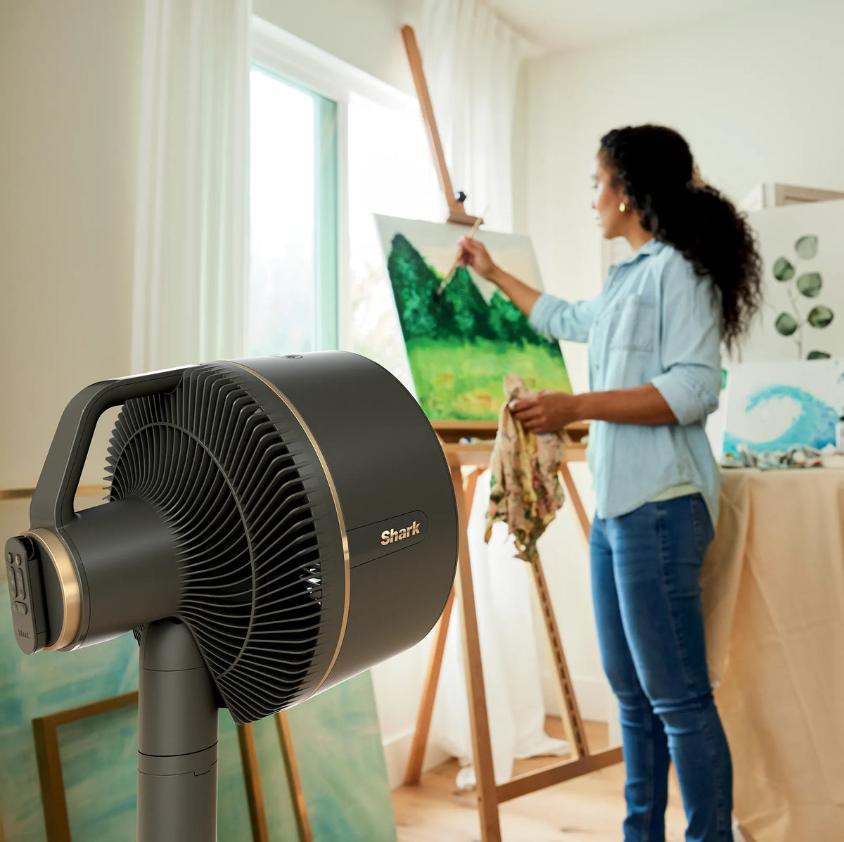 FlexBreeze Fan With Misting Attachment